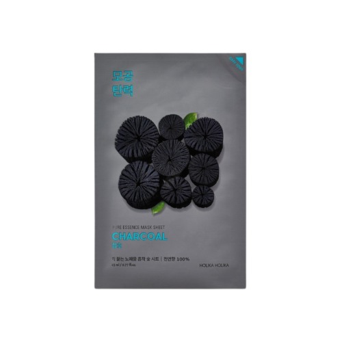 Holika Holika Valomoji lakštinė veido kaukė su medžio anglies milteliais 1vnt